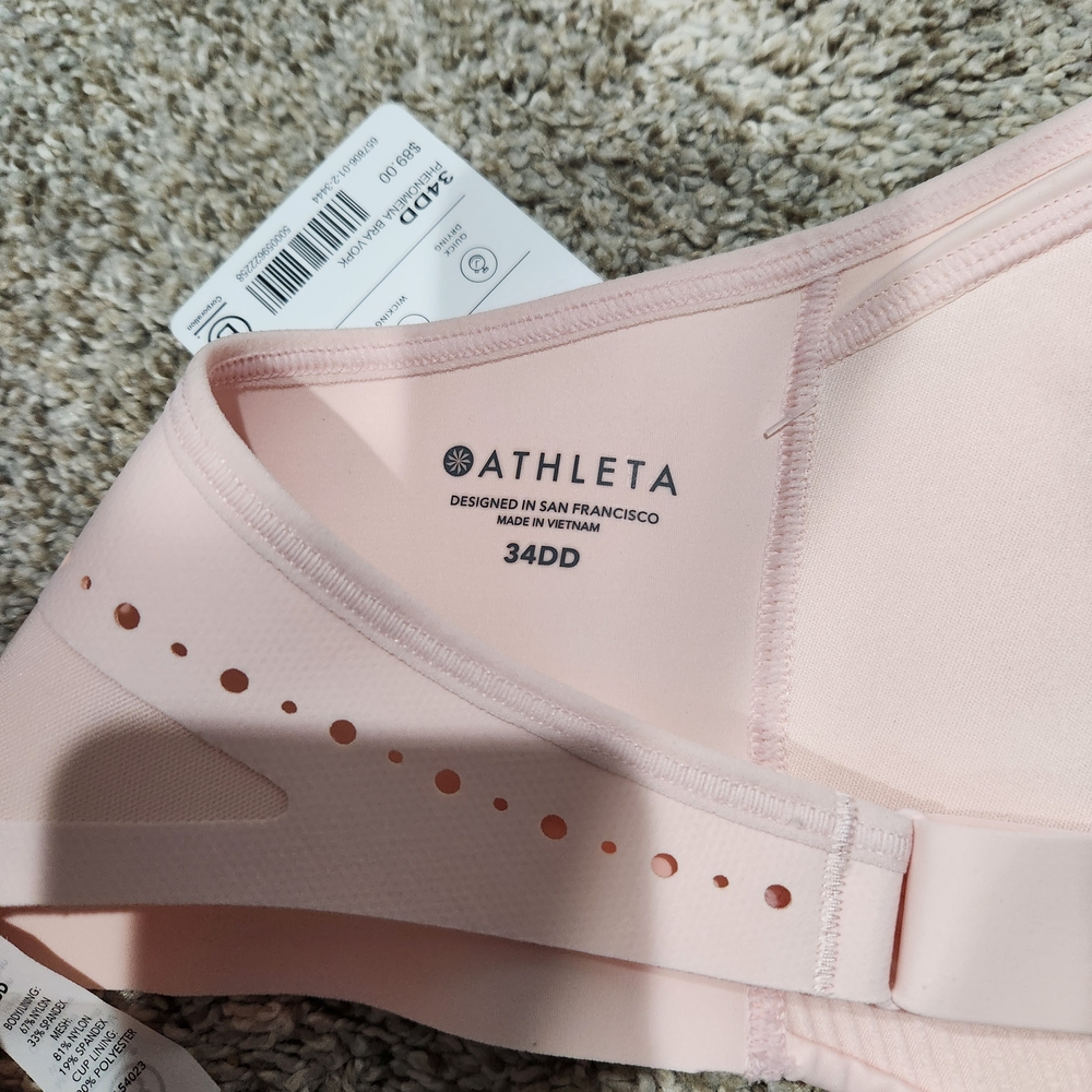 NWT-Athleta Light Pink Sports Bra - Picture 3 of 4